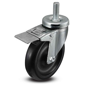 Swivel Stem Caster with Total Lock - 5" x 1.25" Polypropylene Wheel, 325 lb. Cap.