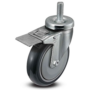 Swivel Stem Caster with Total Lock - 5" x 1.25" TPU Wheel, 350 lb. Cap.