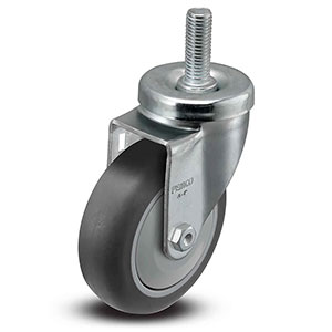 Swivel Stem Caster - 4" x 1.25" TPR Wheel, 275 lb. Cap.