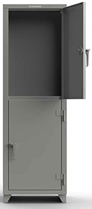 Extra Heavy Duty Locker, 2 Compartment, 24"W x 24"D x 75"H