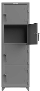Extra Heavy Duty Locker, 4 Compartment, 24"W x 24"D x 75"H