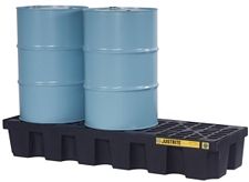 3 Drum Spill Control Pallet w/ Drain - 100% Recycled