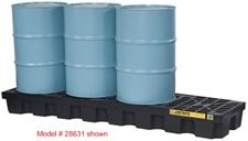 4 Drum In-Line Spill Control Pallet w/ Drain - 35% Recycled, 284 L Cap.
