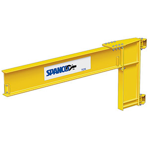 Wall-Mounted Cantilever Jib Crane - 1 Ton Cap., 18' Span