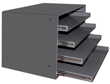 Heavy Duty 4 Sliding Shelf Cabinet - 20-5/16"W x 15"D x 15-7/8"H
