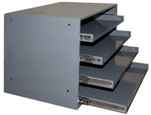Heavy Duty 4 Sliding Shelf Cabinet - 20-5/16"W x 12-5/8"D x 14-7/8"H, w/Triple Track Slides