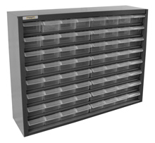 Modular Cabinet - 25-7/8"W x 6-3/8"D x 21-3/8"H, 64 Plastic Drawers