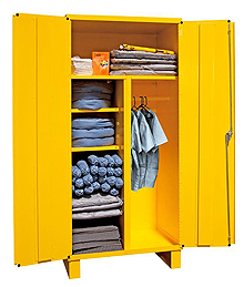 Spill Control Cabinet w/ Vertical Storage and Shelves - 36"W x 24"D x 78"H