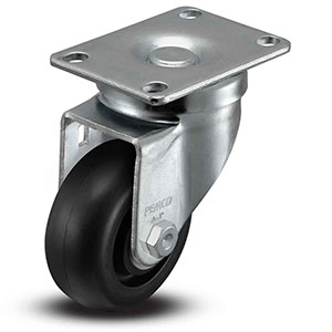 Swivel Caster - 3" x 1.25" Polypropylene Wheel, 270 lb. Cap.