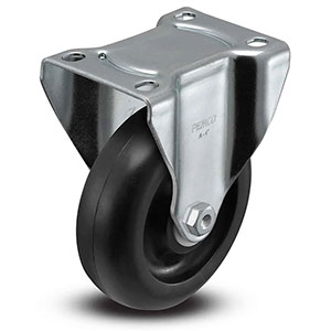 Rigid Caster - 4" x 1.25" Polypropylene Wheel, 300 lb. Cap.