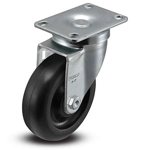 Swivel Caster - 4" x 1.25" Polypropylene Wheel, 300 lb. Cap.