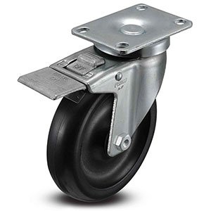 Swivel Caster with Total Lock - 5" x 1.25" Polypropylene Wheel, 325 lb. Cap.