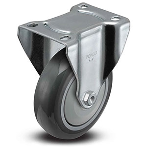 Rigid Caster - 4" x 1.25" TPU Wheel, 275 lb. Cap.