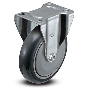 Rigid Caster - 5" x 1.25" TPU Wheel, 350 lb. Cap.