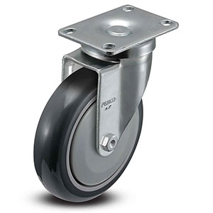 Swivel Caster - 5" x 1.25" TPU Wheel, 350 lb. Cap.
