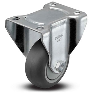 Rigid Caster - 3" x 1.25" TPR Wheel, 210 lb. Cap.