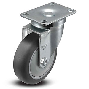Swivel Caster - 4" x 1.25" TPR Wheel, 275 lb. Cap.