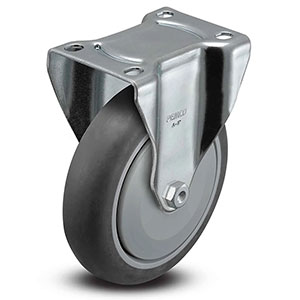 Rigid Caster - 5" x 1.25" TPR Wheel, 325 lb. Cap.