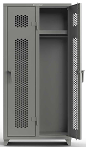 Extra Heavy Duty Locker, Ventilated, 2 Compartment, 36"W x 18"D x 75"H