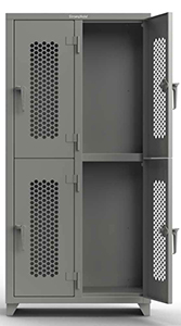 Extra Heavy Duty Locker, Ventilated, 4 Compartment, 36"W x 18"D x 75"H