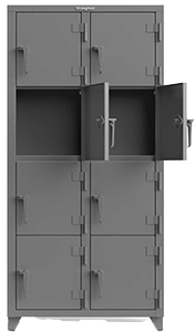Extra Heavy Duty Locker, 8 Compartment, 36"W x 18"D x 75"H