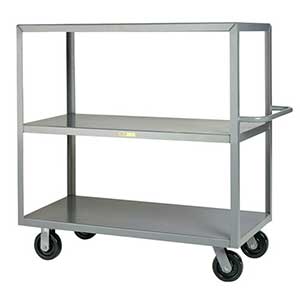 Steel Shelf Truck - 3 Flush Shelves, 30"W x 48"L