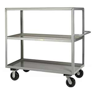 Steel Shelf Truck - 3 Lip Shelves, 30"W x 60"L