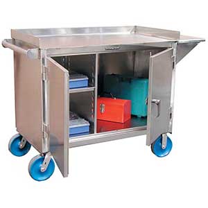 Stainless Steel Mobile Cabinet - 46" x 26" x 41"