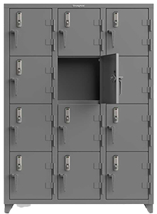 Extra Heavy Duty Locker, Keyless Entry, 12 Compartment, 54"W x 18"D x 75"H