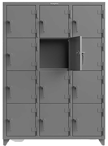 Extra Heavy Duty Locker, 12 Compartment, 54"W x 18"D x 75"H