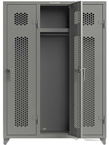 Extra Heavy Duty Locker, Ventilated, 3 Compartment, 54"W x 18"D x 75"H