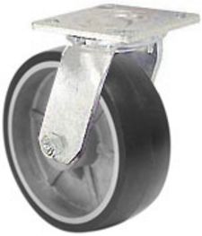 40 Series Swivel Caster - 4" x 1-1/2" Urethane on Aluminum Wheel - 600 lb. Cap.