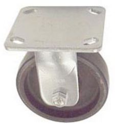 40 Series Rigid Caster - 4" x 1-1/2" Urethane on Iron Wheel - 600 lb. Cap.
