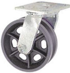 40 Series Swivel Caster - 4" x 1-1/2" V-Groove Iron Wheel - 700 lb. Cap.