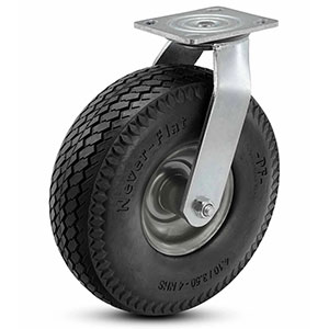 Swivel Caster - 8.58" x 2.86" Never-Flat Foam Wheel, 350 lb. Cap.