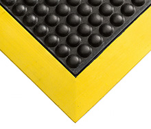 Ortho Stand Mat, Black w/Yellow Borders: 1/2in x 3ft x 4ft
