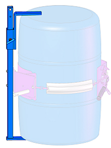 Drum Carrier Bracket Assembly Kit, 31"-39" Tall Drum, Spark Resistant