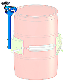Top Rim Clamp Kit for Rimmed 55 Gal. Plastic Drum, Spark Resistant