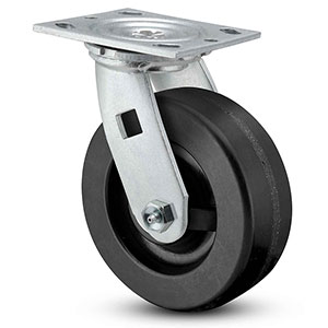 Swivel Caster - 4" x 2" Phenolic Wheel with Flat Tread, 800 lb. Cap.