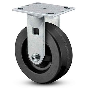 Rigid Caster - 6" x 2" Phenolic Wheel with Flat Tread, 1200 lb. Cap.