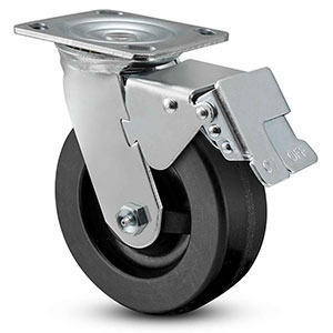 Swivel Caster with Total Lock - 6" x 2" Phenolic Wheel, 1200 lb. Cap.