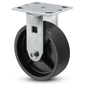 Rigid Caster - 4" x 2" Polypropylene Wheel, 500 lb. Cap.
