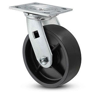 Swivel Caster - 5" x 2" Polypropylene Wheel, 600 lb. Cap.