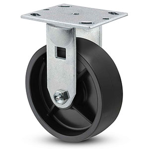 Rigid Caster - 8" x 2" Polypropylene Wheel, 900 lb. Cap.