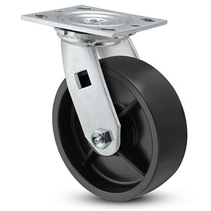 Swivel Caster - 8" x 2" Polypropylene Wheel, 900 lb. Cap.