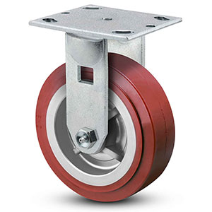 Rigid Caster - 8" x 2" TPU Wheel, 800 lb. Cap.