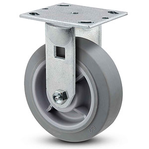 Rigid Caster - 4" x 2" TPR Wheel, 300 lb. Cap.