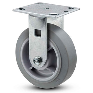 Rigid Caster - 6" x 2" TPR Wheel, 500 lb. Cap.