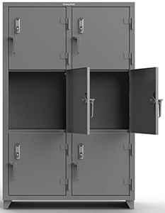 Extra Heavy Duty Locker, Keyless Entry, 6 Compartment, 48"W x 24"D x 75"H