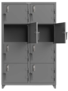Extra Heavy Duty Locker, Keyless Entry, 8 Compartment, 48"W x 24"D x 75"H